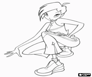 Tecna, een fee Winx Club kleurplaat
