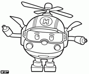 Het teken Robocopter Helly kleurplaat