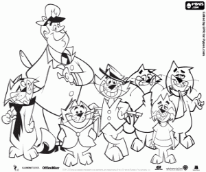 Tekens van Top Cat kleurplaat