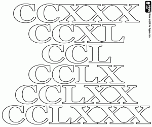 Tellen in tientallen van 230 tot 280 kleurplaat