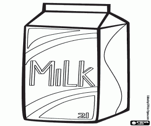Een tetrabrick voor melk kleurplaat