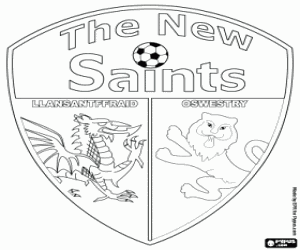 The New Saints FC schild kleurplaat