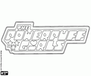 The Powerpuff Girls logo kleurplaat