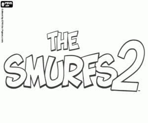 The Smurfs 2 originele logo kleurplaat