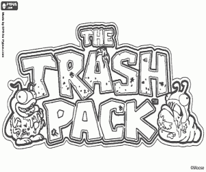 The Trash Pack logo kleurplaat