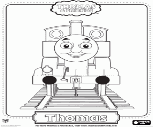 Thomas de locomotief nummer 1 kleurplaat