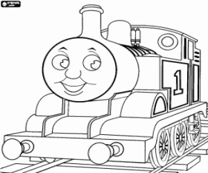 Thomas, de stoomlocomotief kleurplaat