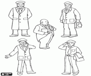 Thomas en vrienden, menselijke personages kleurplaat