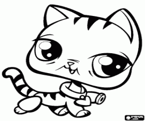 Een tijger kat, Littlest Pet Shop kleurplaat