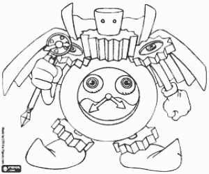 Time Wizard, karakter van Yu-Gi-Oh kleurplaat