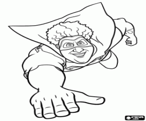 Titaan vliegt als Superman kleurplaat