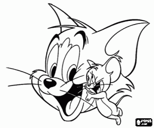 Tom en Jerry kleurplaat