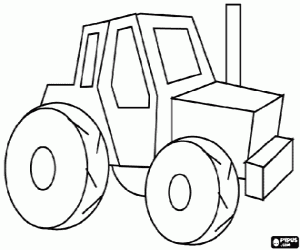 Tractor kleurplaat