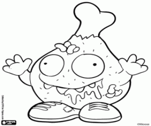 Trash Pack, kip dij kleurplaat