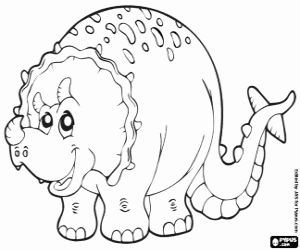 Triceratops kleurplaat