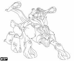 Troncalion, een gormiti van bos kleurplaat