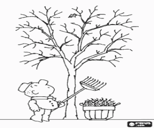 Een tuinman met geduld kleurplaat