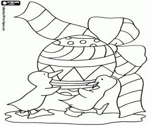 Twee eendjes en een Passei kleurplaat