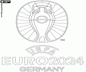 UEFA Euro 2024 Duitsland logo kleurplaat