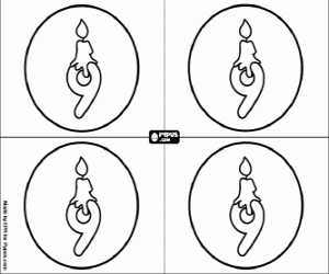 Uitnodiging voor de partij van negen jaar kleurplaat