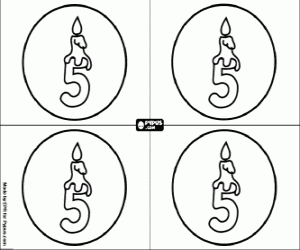 Uitnodiging voor mijn 5 jaar feest kleurplaat