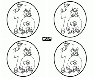 Uitnodigingen voor tien jaar party kleurplaat