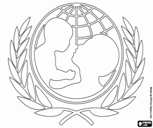UNICEF Logo kleurplaat