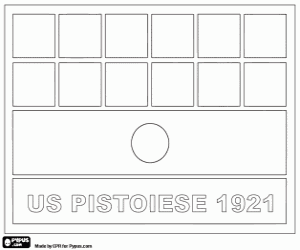 Unione Sportiva Pistoiese logo kleurplaat