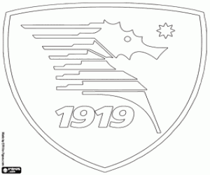 Unione Sportiva Salernitana logo kleurplaat