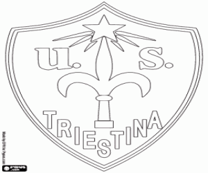 Unione Triestina logo kleurplaat