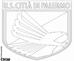 US Palermo embleem kleurplaat
