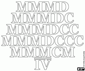 Vanaf 3500 tot 4000, Romeinse honderden kleurplaat