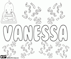 Vanessa, variant van Vanesa kleurplaat