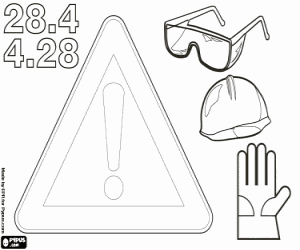 Veiligheid en gezondheid op het werk kleurplaat