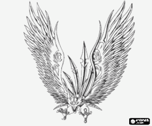 Ventus Skyress is de Bakugan van Shun kleurplaat