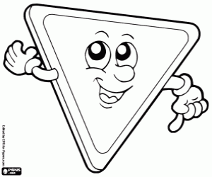 Een verkeersbord prioriteit kleurplaat