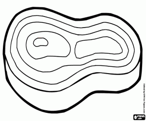 Een verlaging van rood vlees kleurplaat