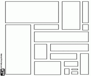 Verschillende rechthoeken kleurplaat