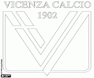 Vicenza Calcio embleem kleurplaat