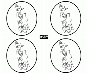 Vier jaar, partij van de verjaardag kleurplaat