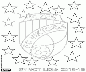 Viktoria Plzen, kampioen 2015-16 kleurplaat