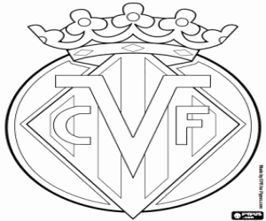 Villarreal CF badge kleurplaat