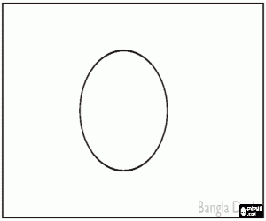 Vlag van Bangladesh kleurplaat