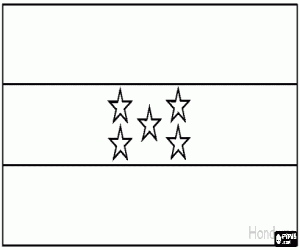 Vlag van Honduras kleurplaat