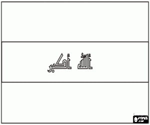 Vlag van Irak kleurplaat