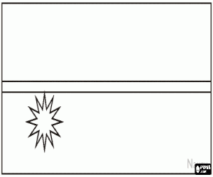 Vlag van Nauru kleurplaat