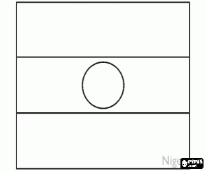 Vlag van Niger kleurplaat