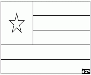 Vlag van Togo kleurplaat