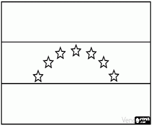 Vlag van Venezuela kleurplaat