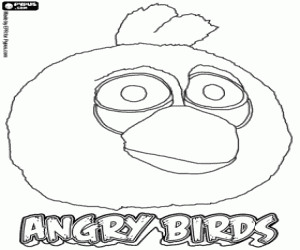 Vogel blauw, Angry Birds kleurplaat